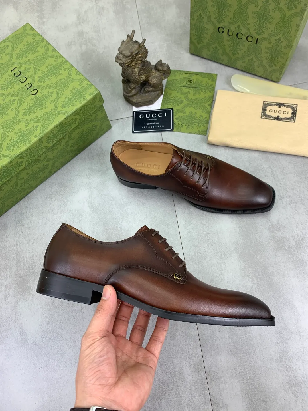 Men's men's shoes 💰P560 [New style] Water dyed cowhide 💰💎💎💎 [Gucci] GUCCI high-end men's formal business leather shoes, original order 1:1! Original imported high-end open-edge beaded calfskin, original metal buckle, imported first-layer cowhide lining for feet. Original outsole, men's shoe size: 39-44 (45 customized) 3️⃣ colors available